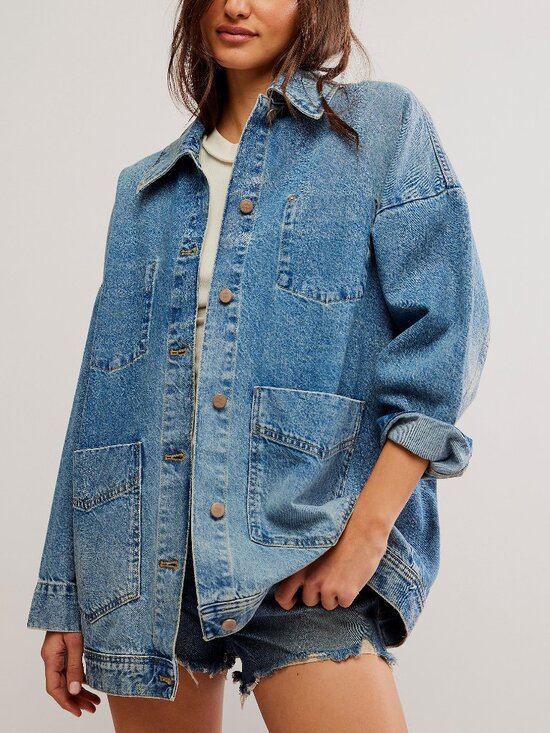 Free People Jackets & Blazers - 🆕 FREE PEOPLE We The Free Avery Denim Jacket / Got The Blues